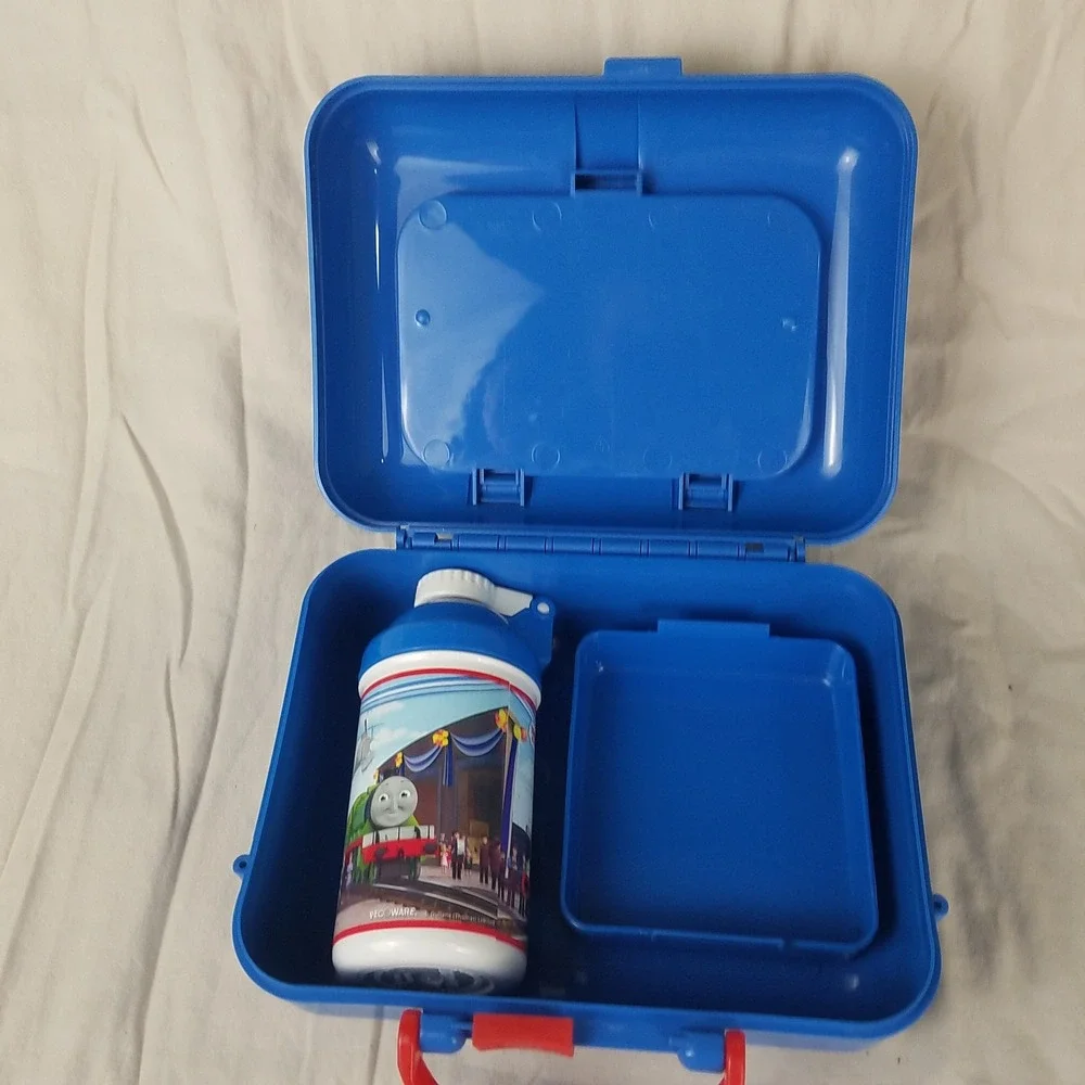 Thomas  Train & Friends Lunch Box Kids Blue Like New thermos food stay  Pecoware